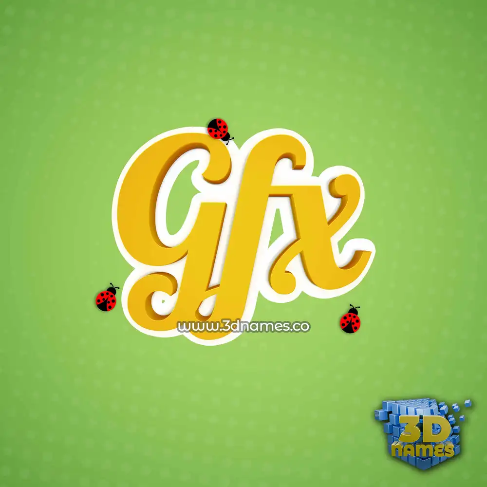 gfx in Ladybugs style - 3D name wallpaper