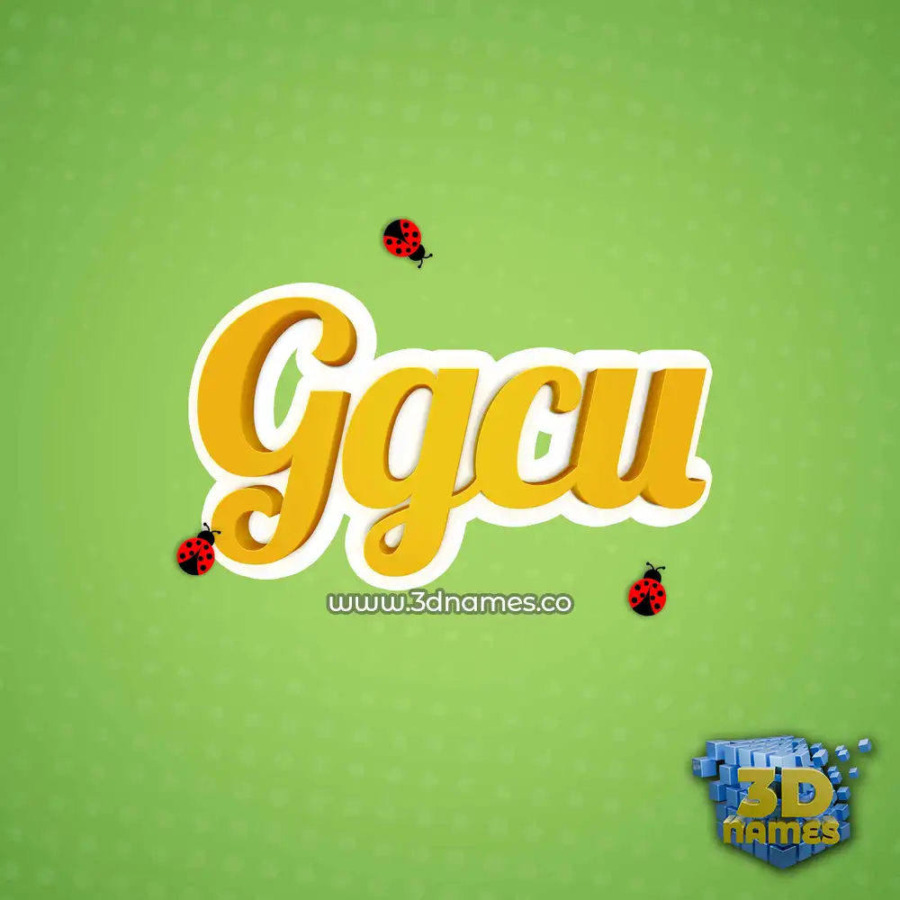 ggcu in Ladybugs style - 3D name wallpaper