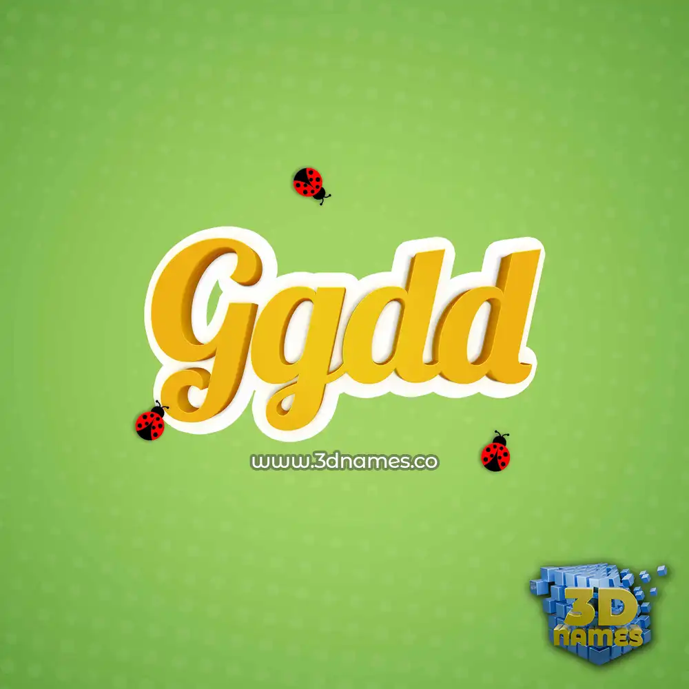 ggdd in Ladybugs style - 3D name wallpaper