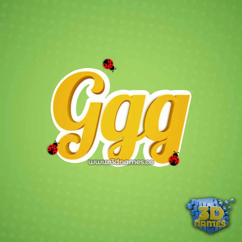 ggg in Ladybugs style - 3D name wallpaper
