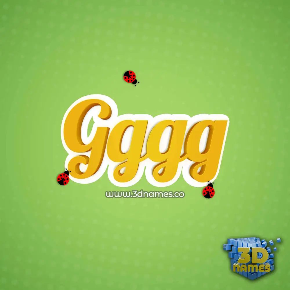 gggg in Ladybugs style - 3D name wallpaper