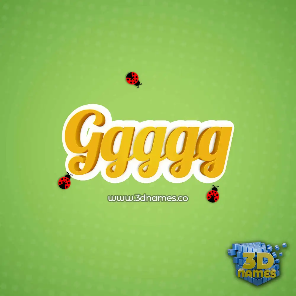 ggggg in Ladybugs style - 3D name wallpaper