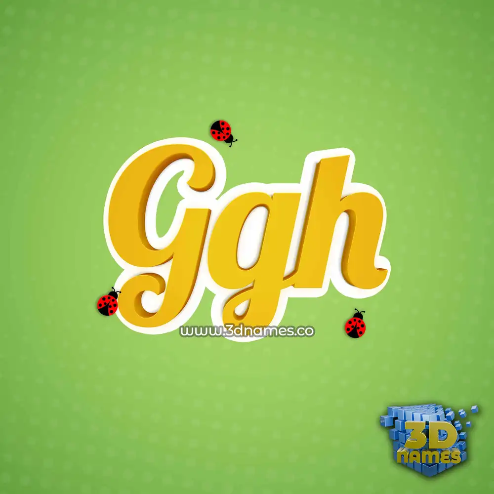 ggh in Ladybugs style - 3D name wallpaper