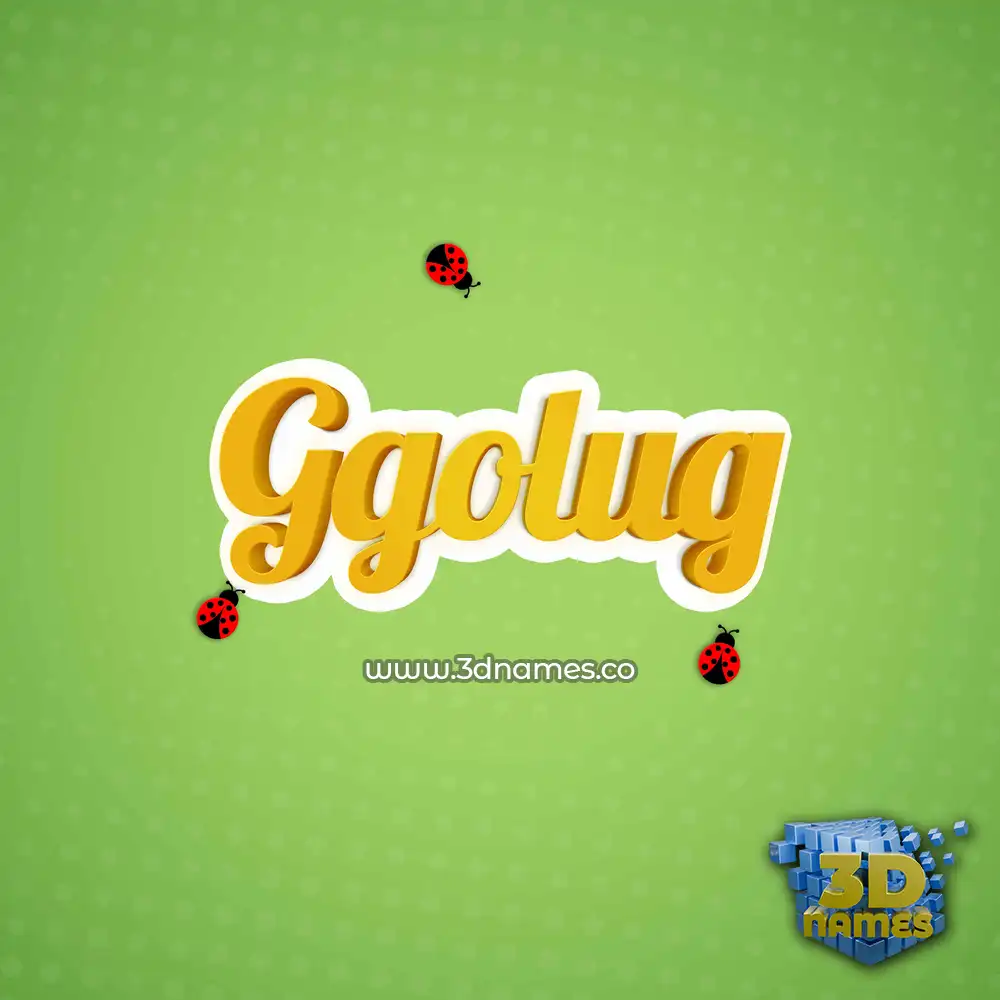 ggolug in Ladybugs style - 3D name wallpaper