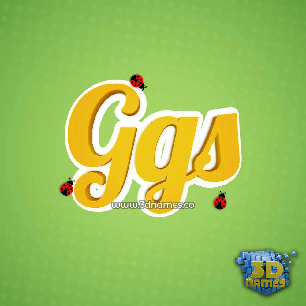 ggs in Ladybugs style - 3D name wallpaper