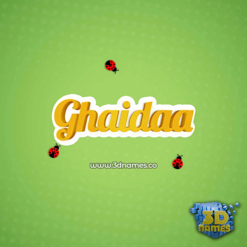 ghaidaa in Ladybugs style - 3D name wallpaper