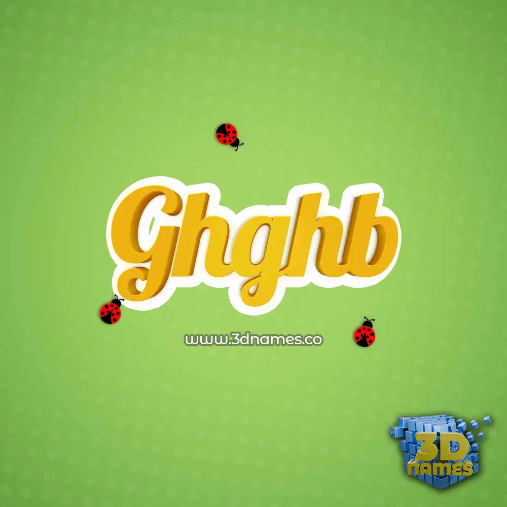 ghghb in Ladybugs style - 3D name wallpaper