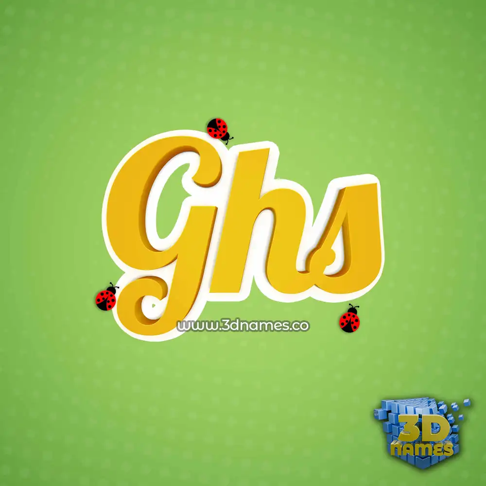 ghs in Ladybugs style - 3D name wallpaper