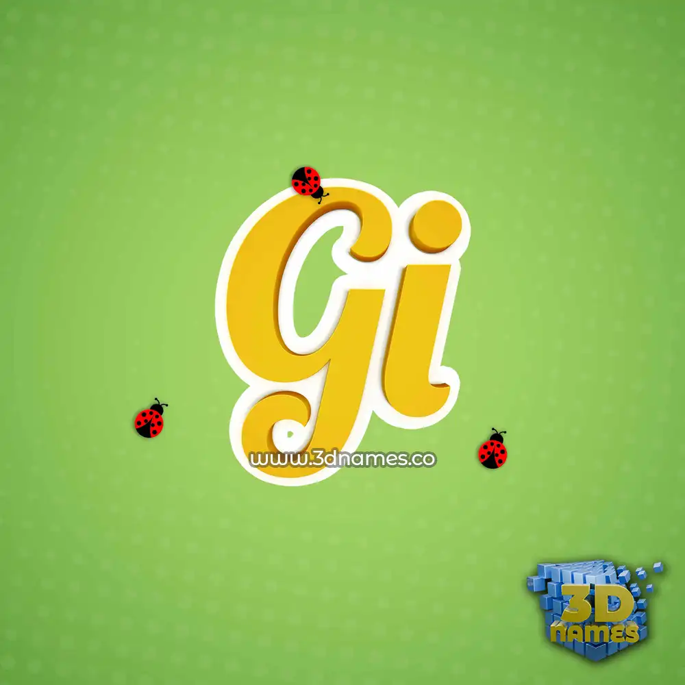 gi in Ladybugs style - 3D name wallpaper