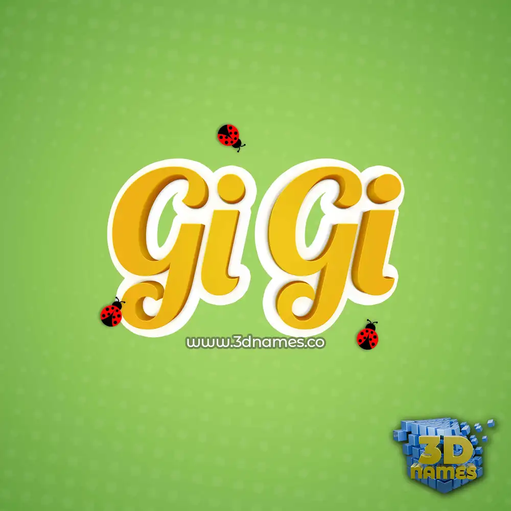 gi gi in Ladybugs style - 3D name wallpaper