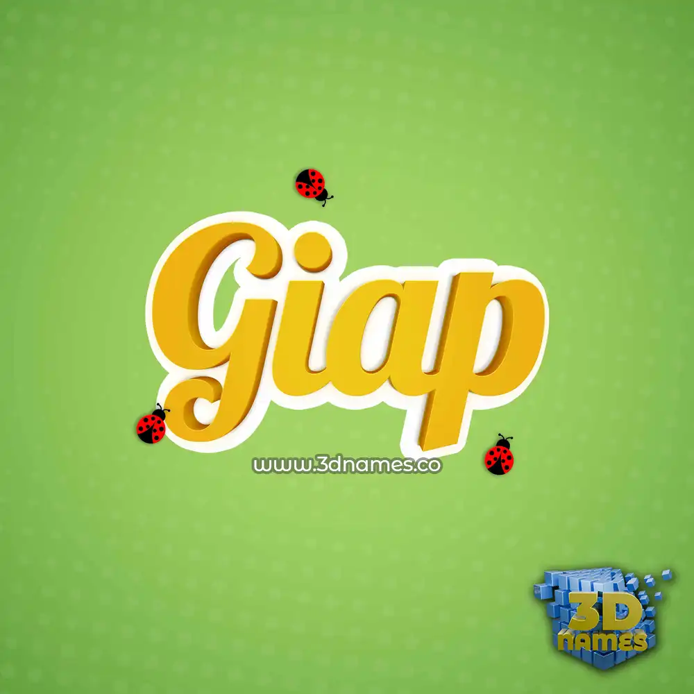 giap in Ladybugs style - 3D name wallpaper