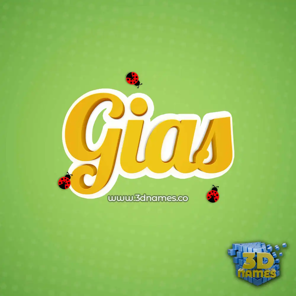 gias in Ladybugs style - 3D name wallpaper
