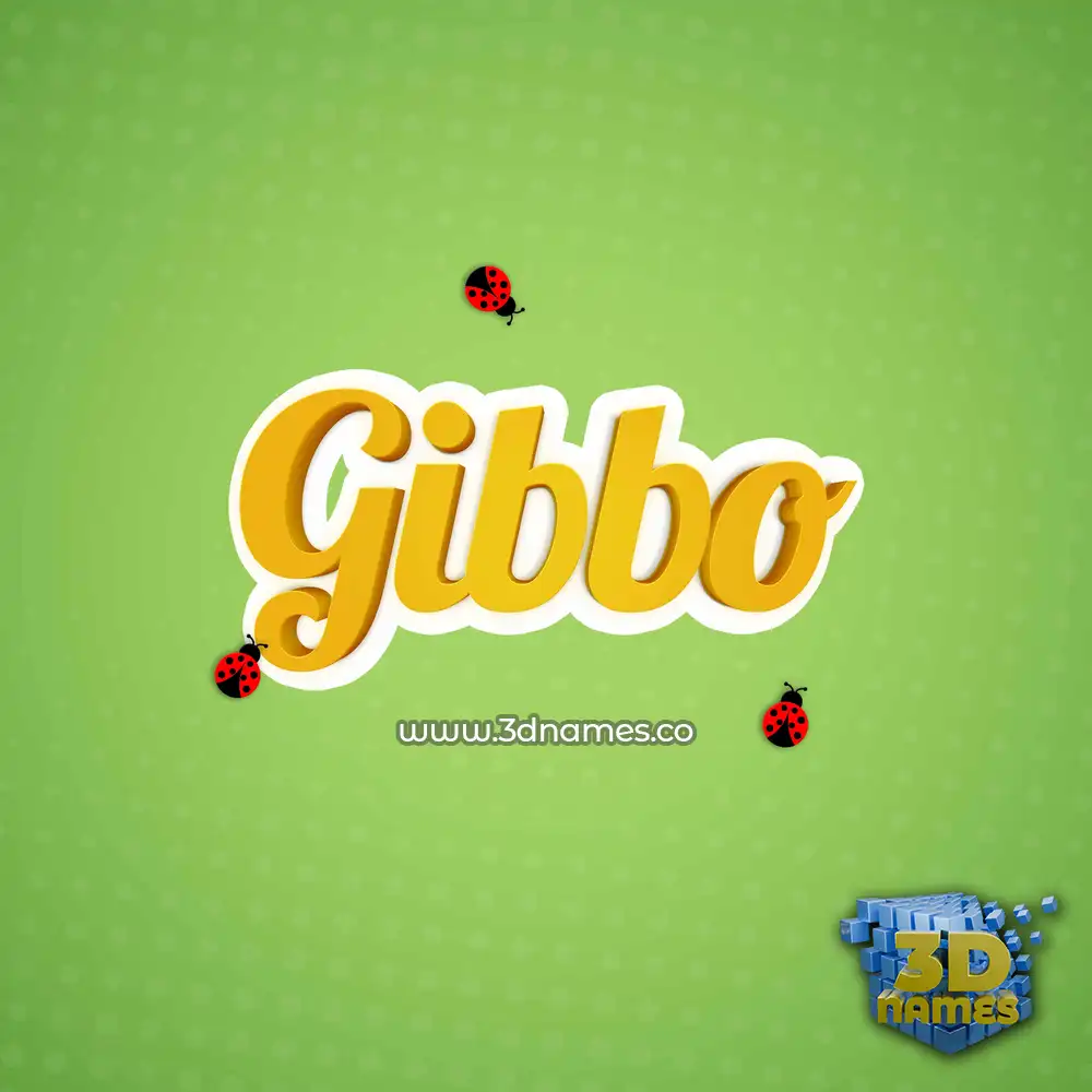 gibbo in Ladybugs style - 3D name wallpaper