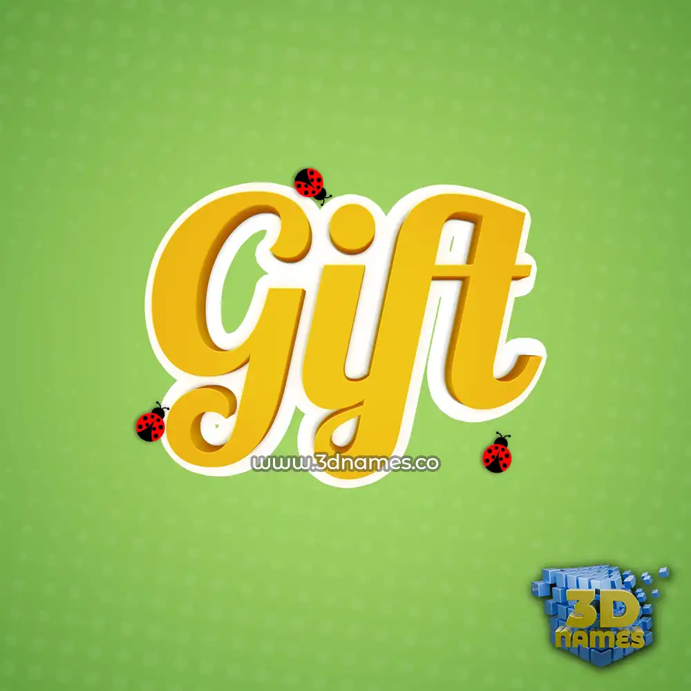 gift in Ladybugs style - 3D name wallpaper