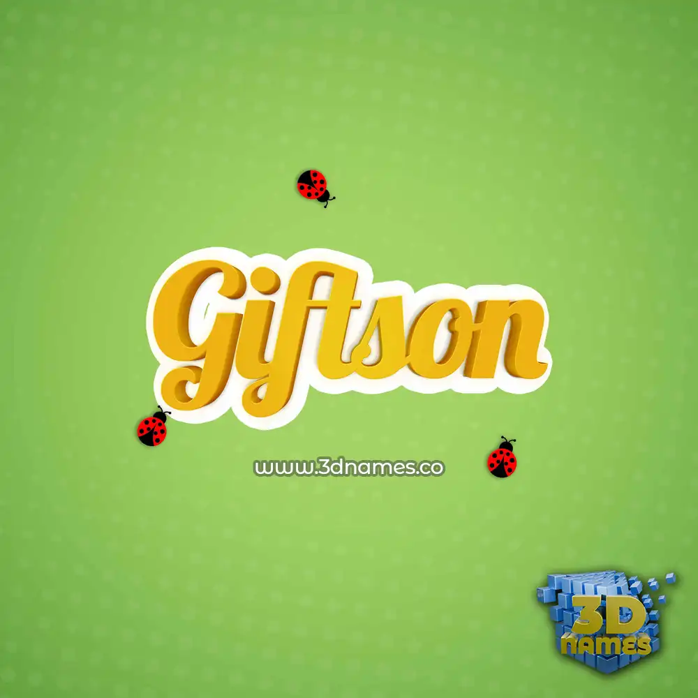 giftson in Ladybugs style - 3D name wallpaper