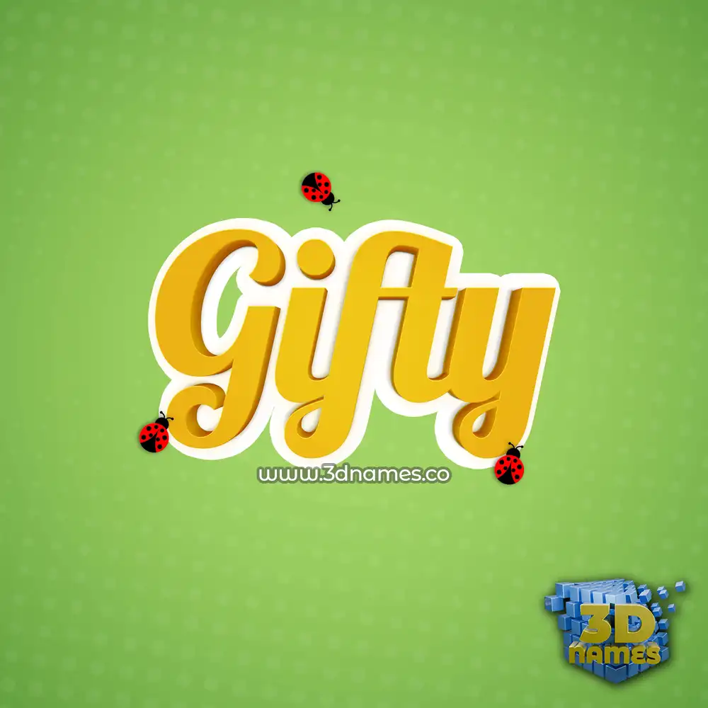 gifty in Ladybugs style - 3D name wallpaper