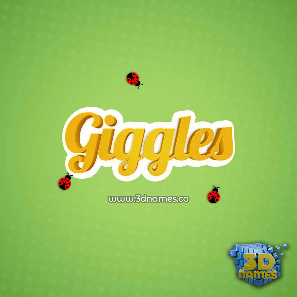 giggles in Ladybugs style - 3D name wallpaper