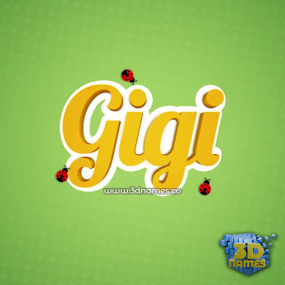 gigi in Ladybugs style - 3D name wallpaper