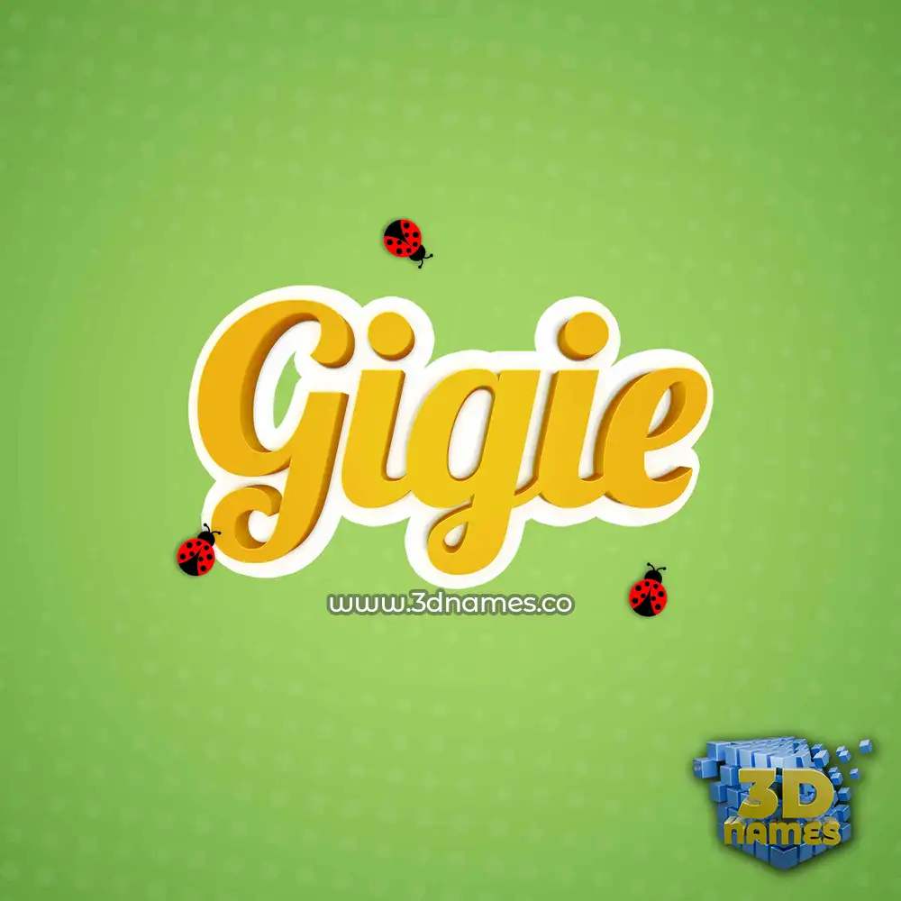 gigie in Ladybugs style - 3D name wallpaper