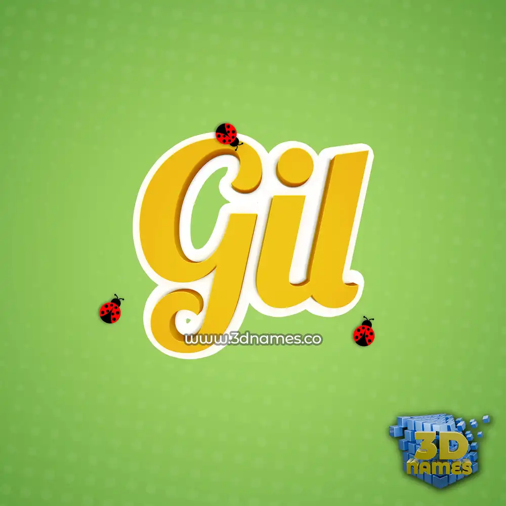gil in Ladybugs style - 3D name wallpaper