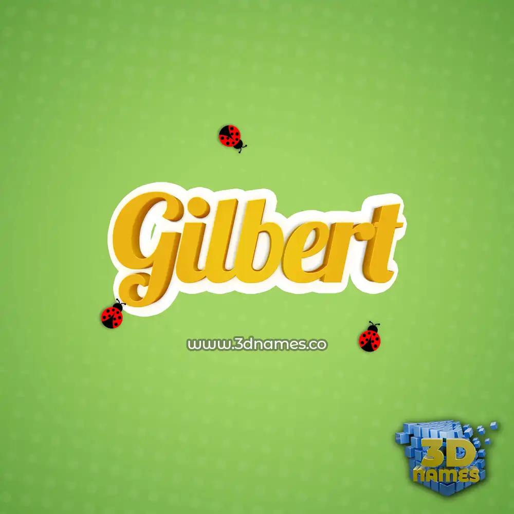 gilbert in Ladybugs style - 3D name wallpaper