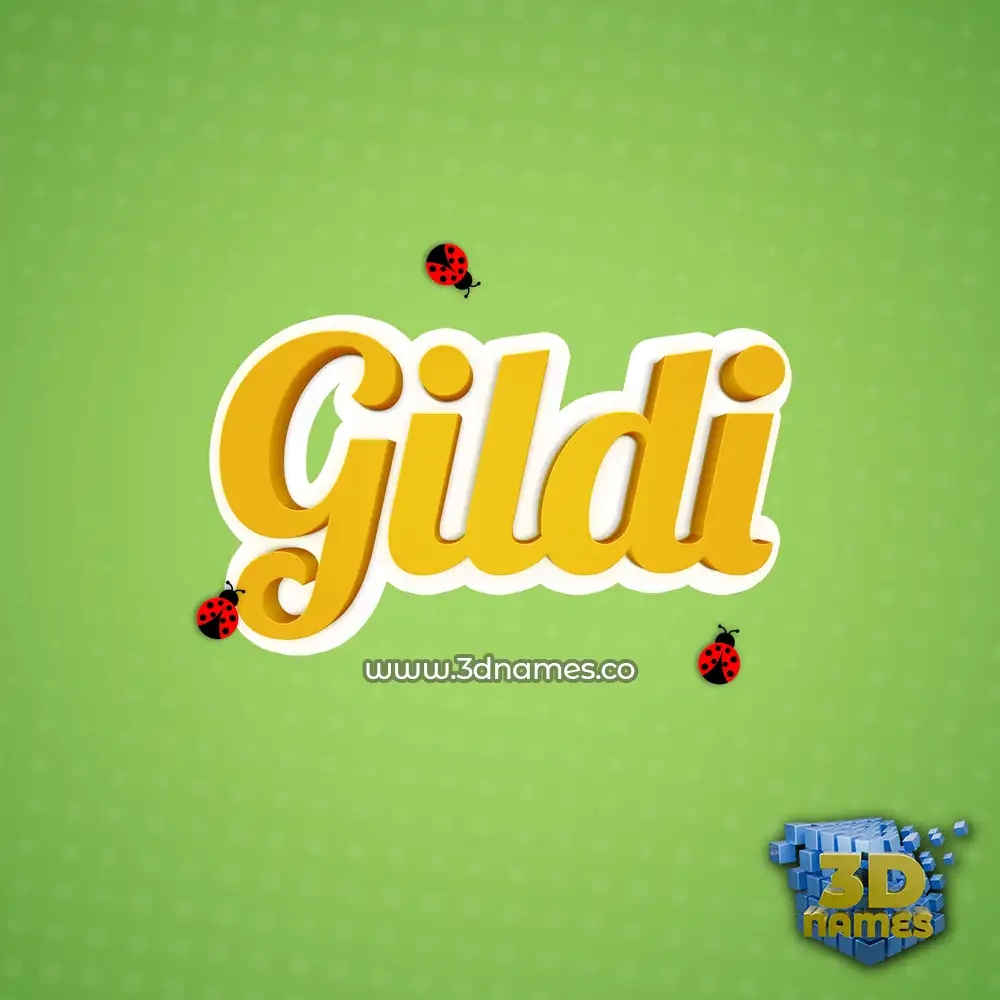 gildi in Ladybugs style - 3D name wallpaper