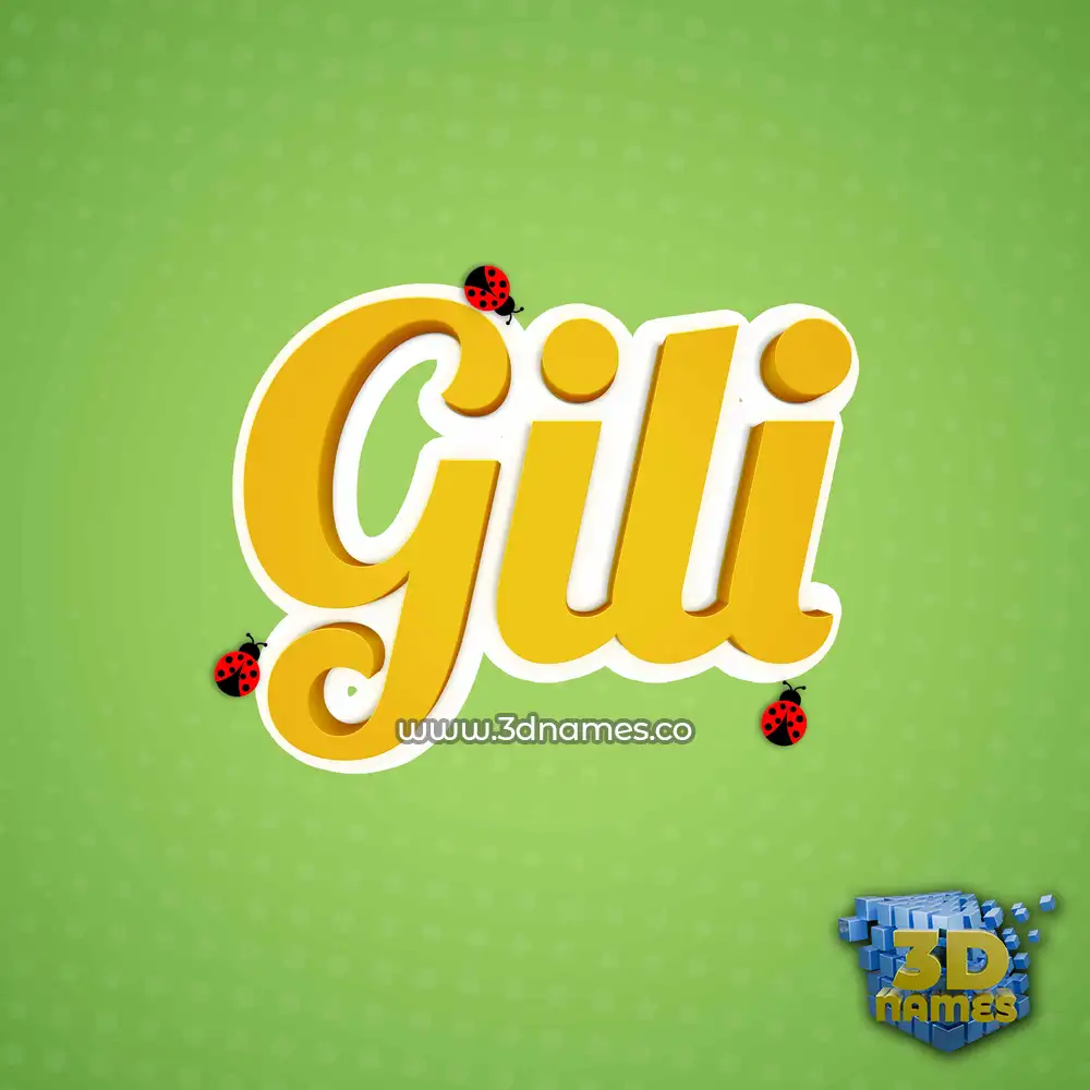 gili in Ladybugs style - 3D name wallpaper