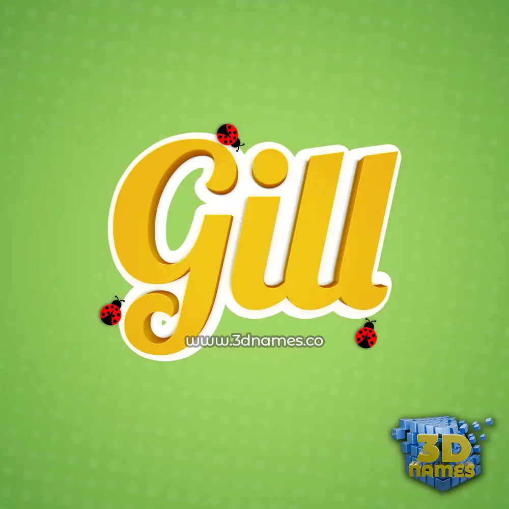 gill in Ladybugs style - 3D name wallpaper