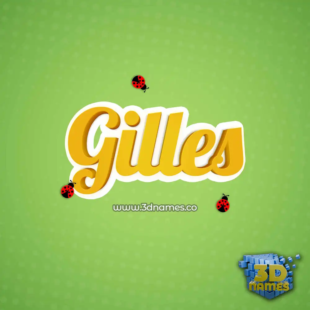 gilles in Ladybugs style - 3D name wallpaper