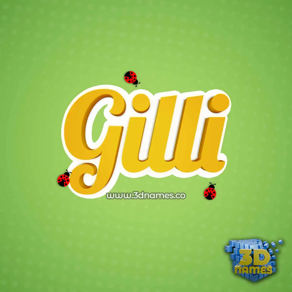 gilli in Ladybugs style - 3D name wallpaper