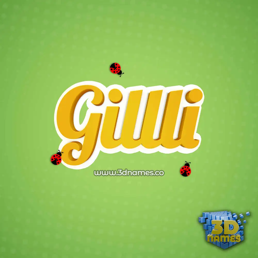 gillli in Ladybugs style - 3D name wallpaper