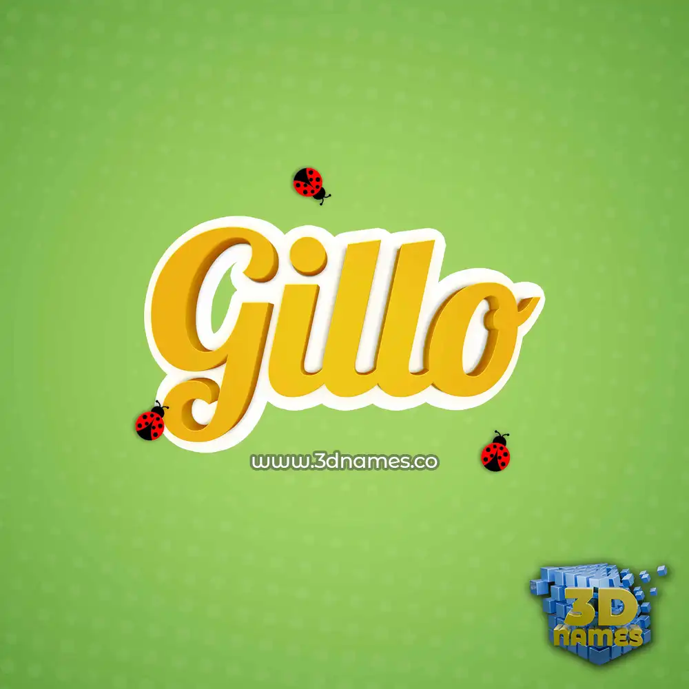 gillo in Ladybugs style - 3D name wallpaper