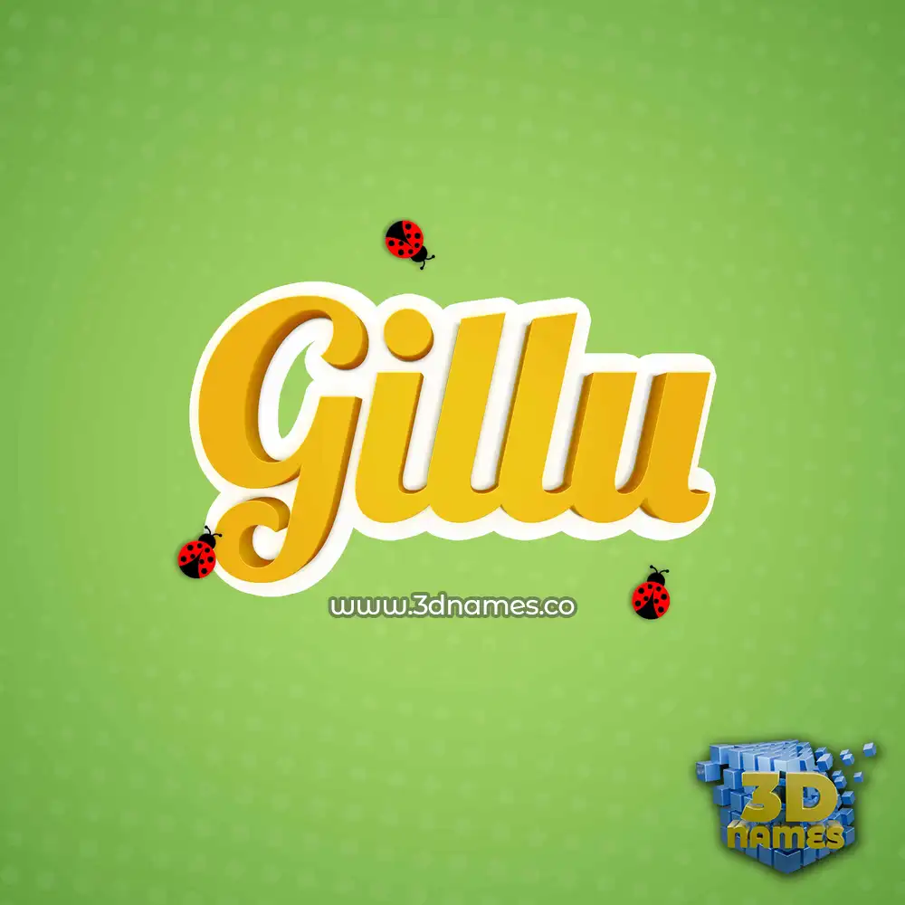 gillu in Ladybugs style - 3D name wallpaper