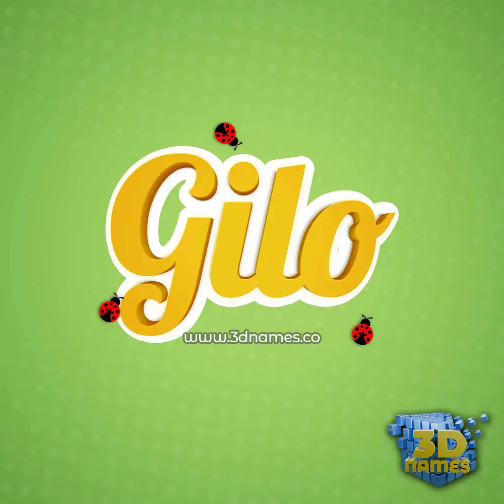 gilo in Ladybugs style - 3D name wallpaper