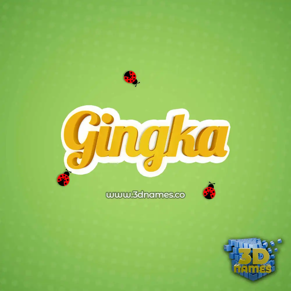 gingka in Ladybugs style - 3D name wallpaper