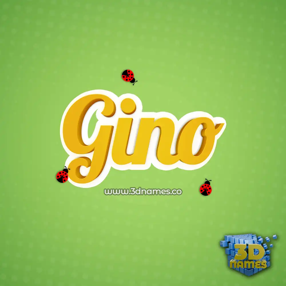 gino in Ladybugs style - 3D name wallpaper