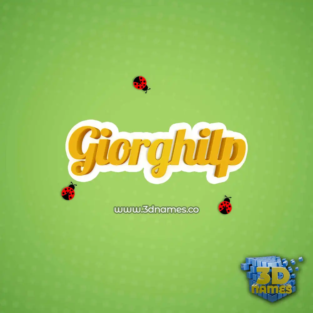giorghilp in Ladybugs style - 3D name wallpaper