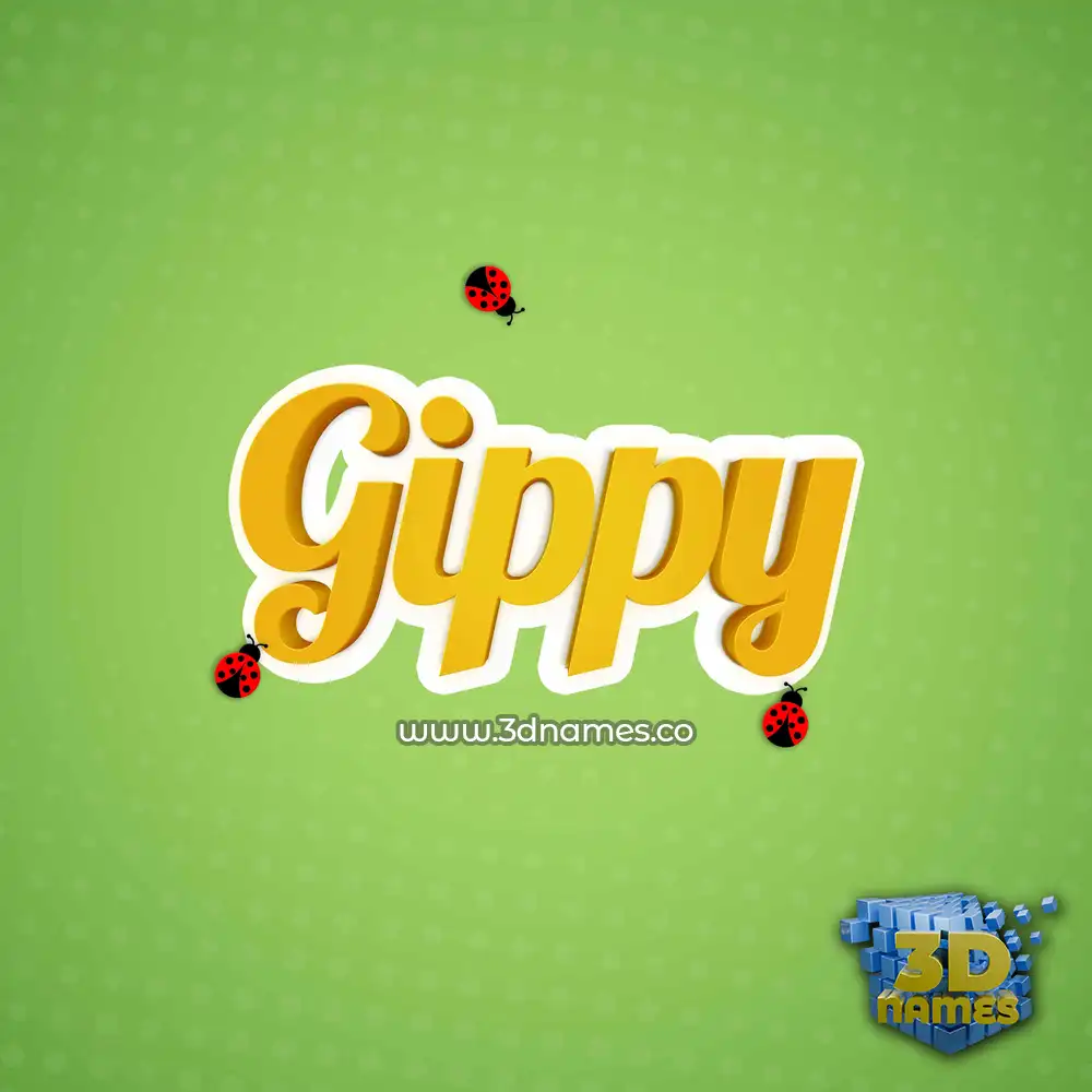 gippy in Ladybugs style - 3D name wallpaper