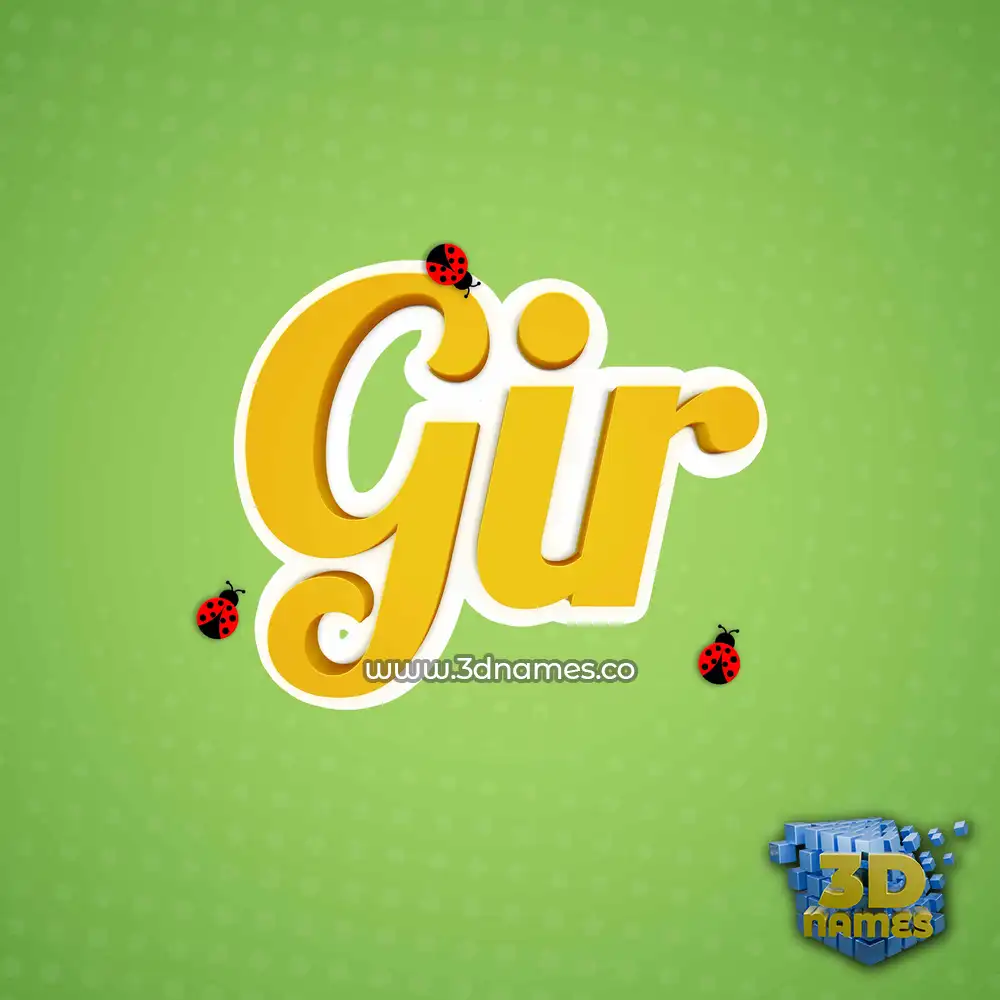 gir in Ladybugs style - 3D name wallpaper