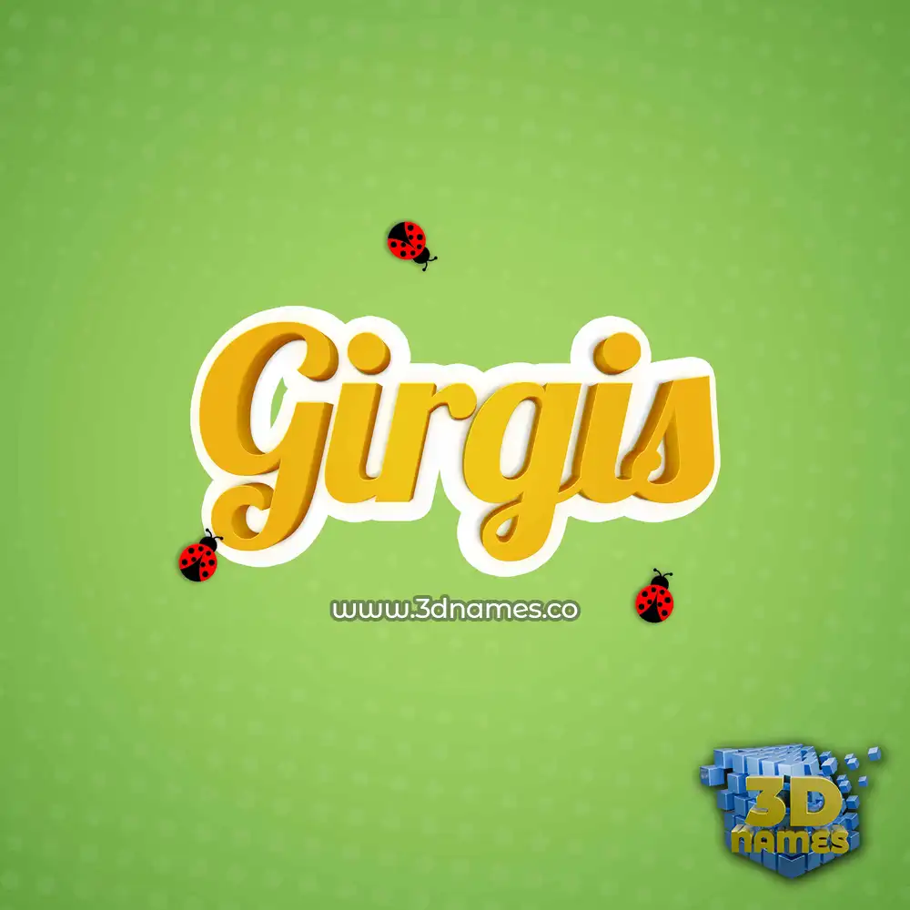 girgis in Ladybugs style - 3D name wallpaper