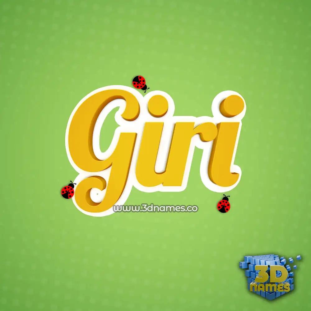 giri in Ladybugs style - 3D name wallpaper