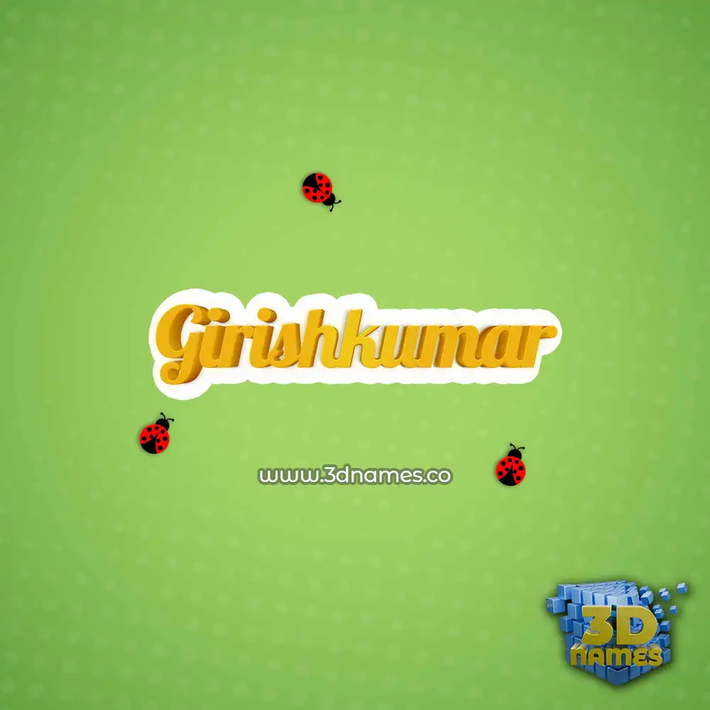 girishkumar in Ladybugs style - 3D name wallpaper