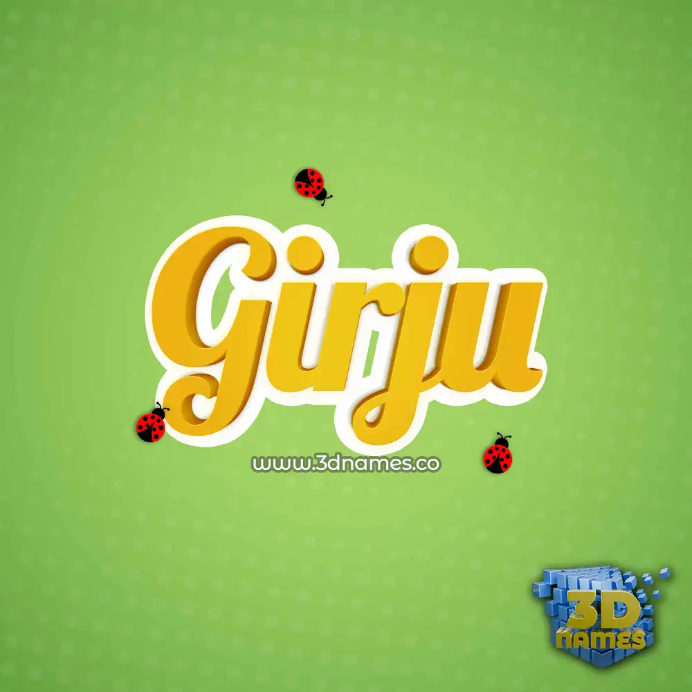 girju in Ladybugs style - 3D name wallpaper
