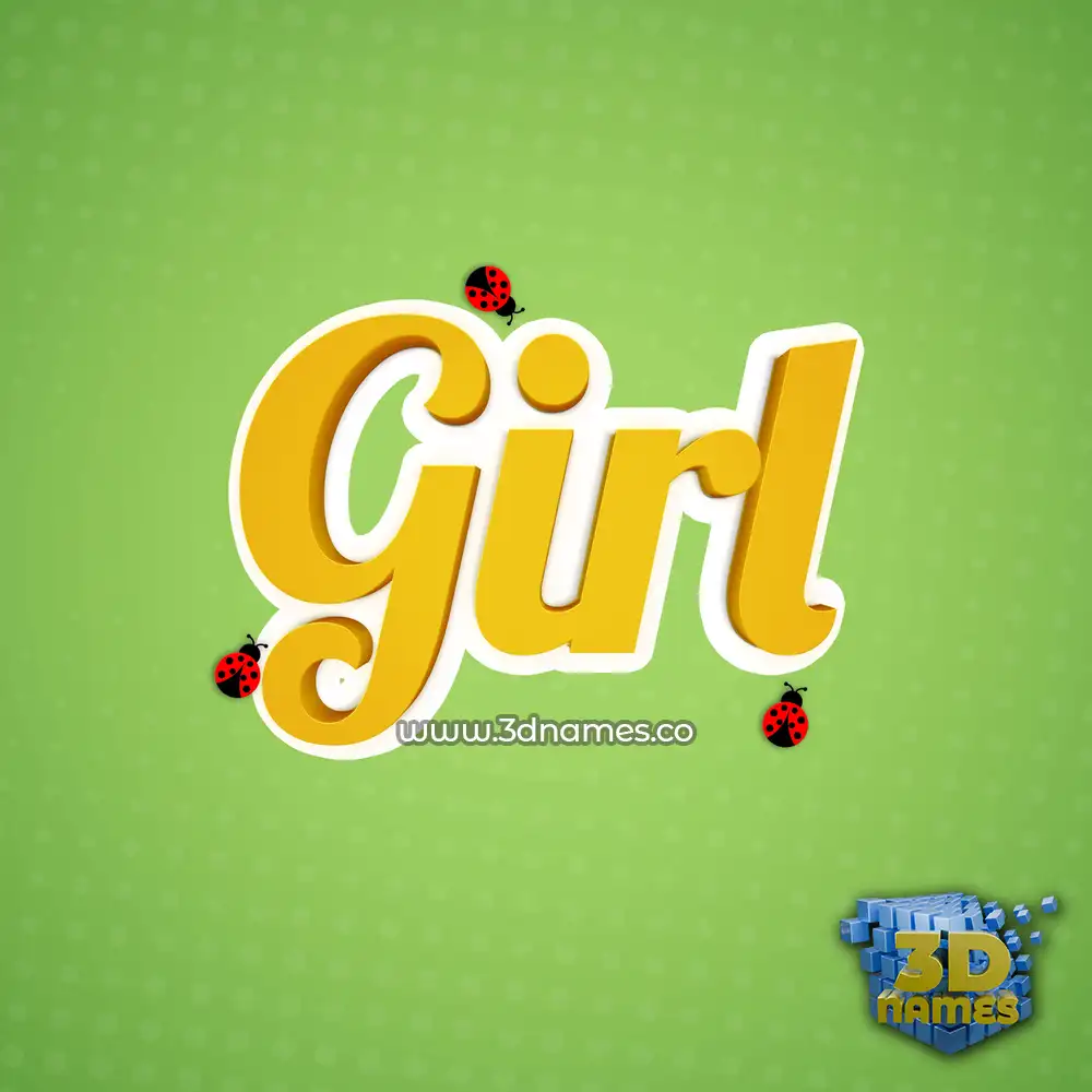 girl in Ladybugs style - 3D name wallpaper