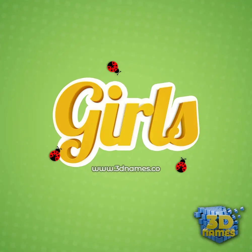 girls in Ladybugs style - 3D name wallpaper