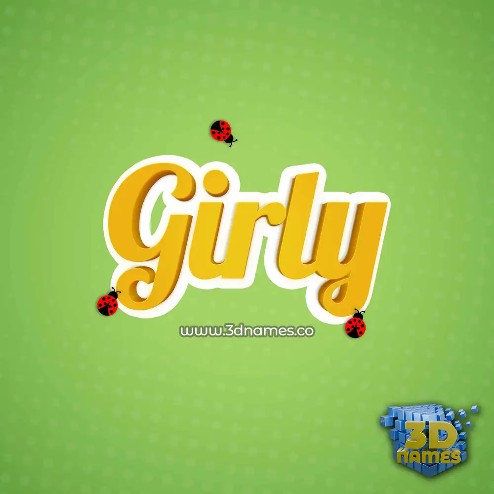girly in Ladybugs style - 3D name wallpaper