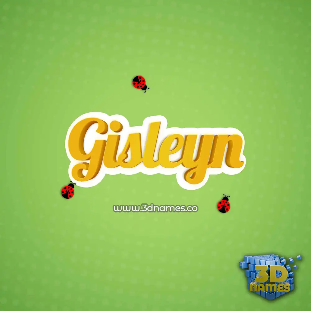 gisleyn in Ladybugs style - 3D name wallpaper