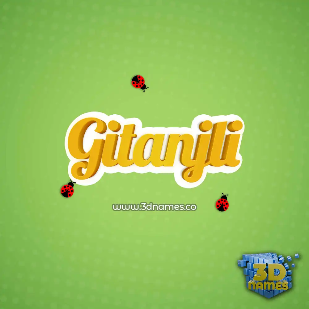 gitanjli in Ladybugs style - 3D name wallpaper