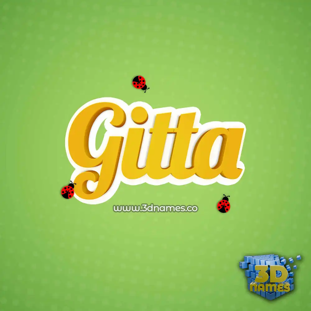 gitta in Ladybugs style - 3D name wallpaper