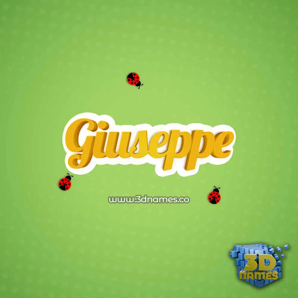 giuseppe in Ladybugs style - 3D name wallpaper